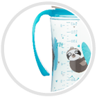 Canpol Kubek do nauki picia 240ml. EasyStart EXOTIC ANIMALS 35/208 blue